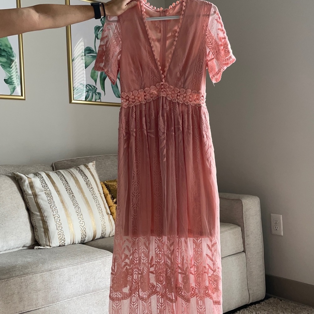 Pink Boho Dress